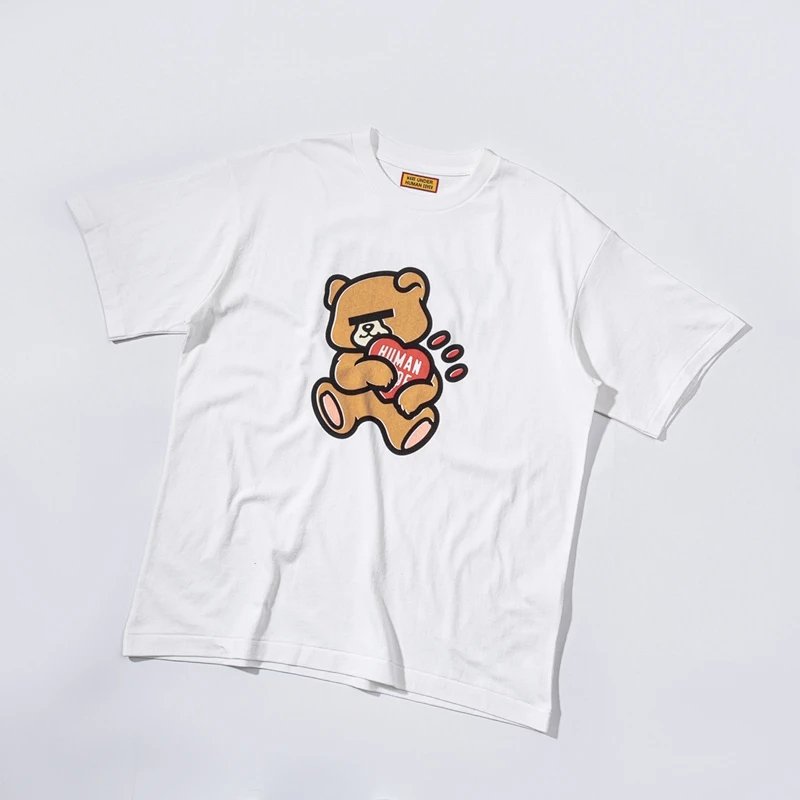 HUMAN MADE xUNDERCOVER GRAPHIC  遮眼熊爱心短袖T恤 颜色：白色 码数：S M L XL  HM0057