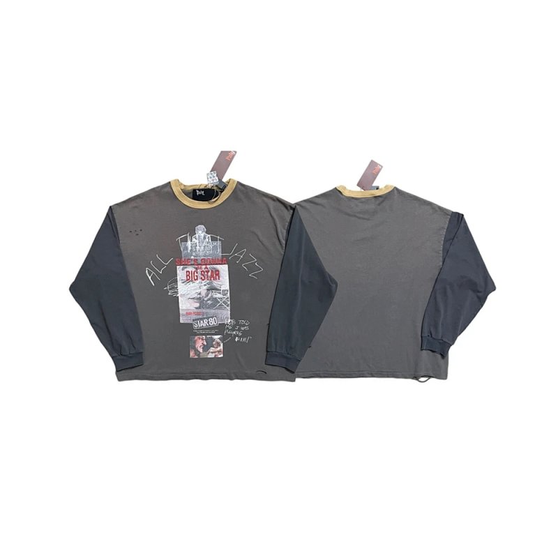 Paly Hollywood Star 80 Long Sleeve T-Shirt长袖T恤 颜色：复古灰 码数：S M L XL  H2105