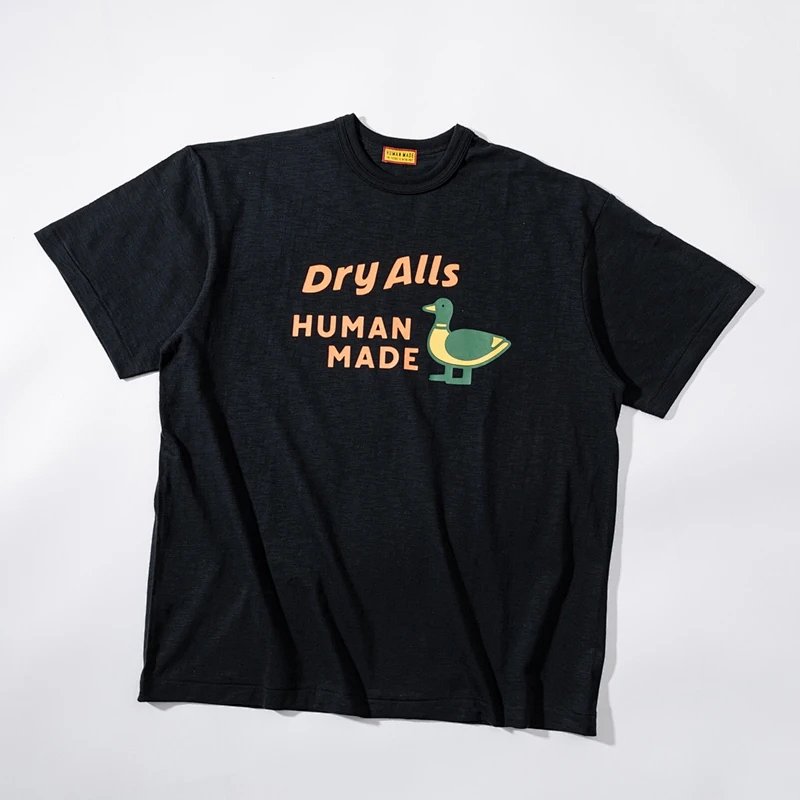 HUMAN MADE GRAPHIC T-SHIRT 26SS竹节棉圆筒字母鸭子短袖T恤 颜色:黑色 白色 码数:S M L XL HM0058