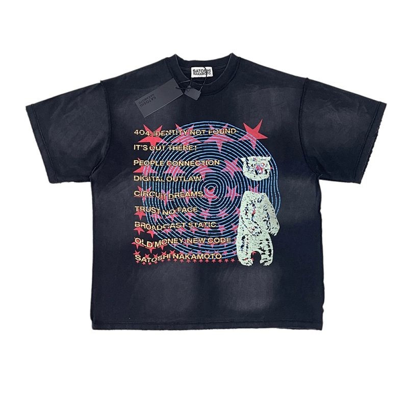 SATOSHI NAKAMOTO OVERDRIVE TEE WASHED超速水洗短袖 颜色：水洗黑 码数：S M L XL  S3315