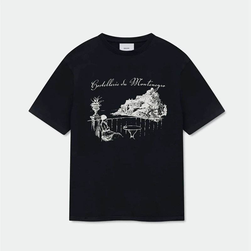 RHUD 设计 Montenegro Monda 风景印花短袖T恤 尺码: S M L XL 颜色: 黑色 奶杏色 780