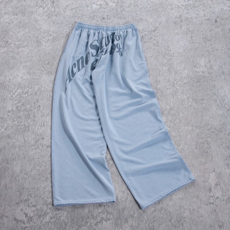 AC字母宽松直筒长裤 颜色:橘色 蓝色 S-XL 3388XW