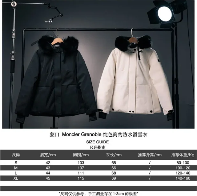 Moncler Down Jackets Fur-Trim Hooded Jacket product detail image 3