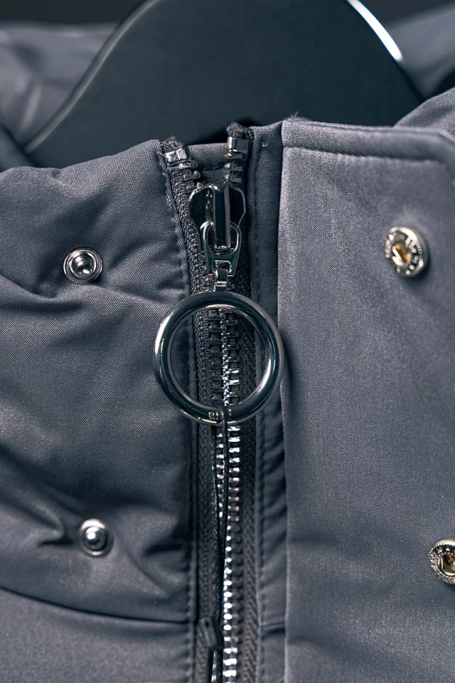 AMI Paris Down Jackets Heart Logo Hooded Jacket product detail image 7
