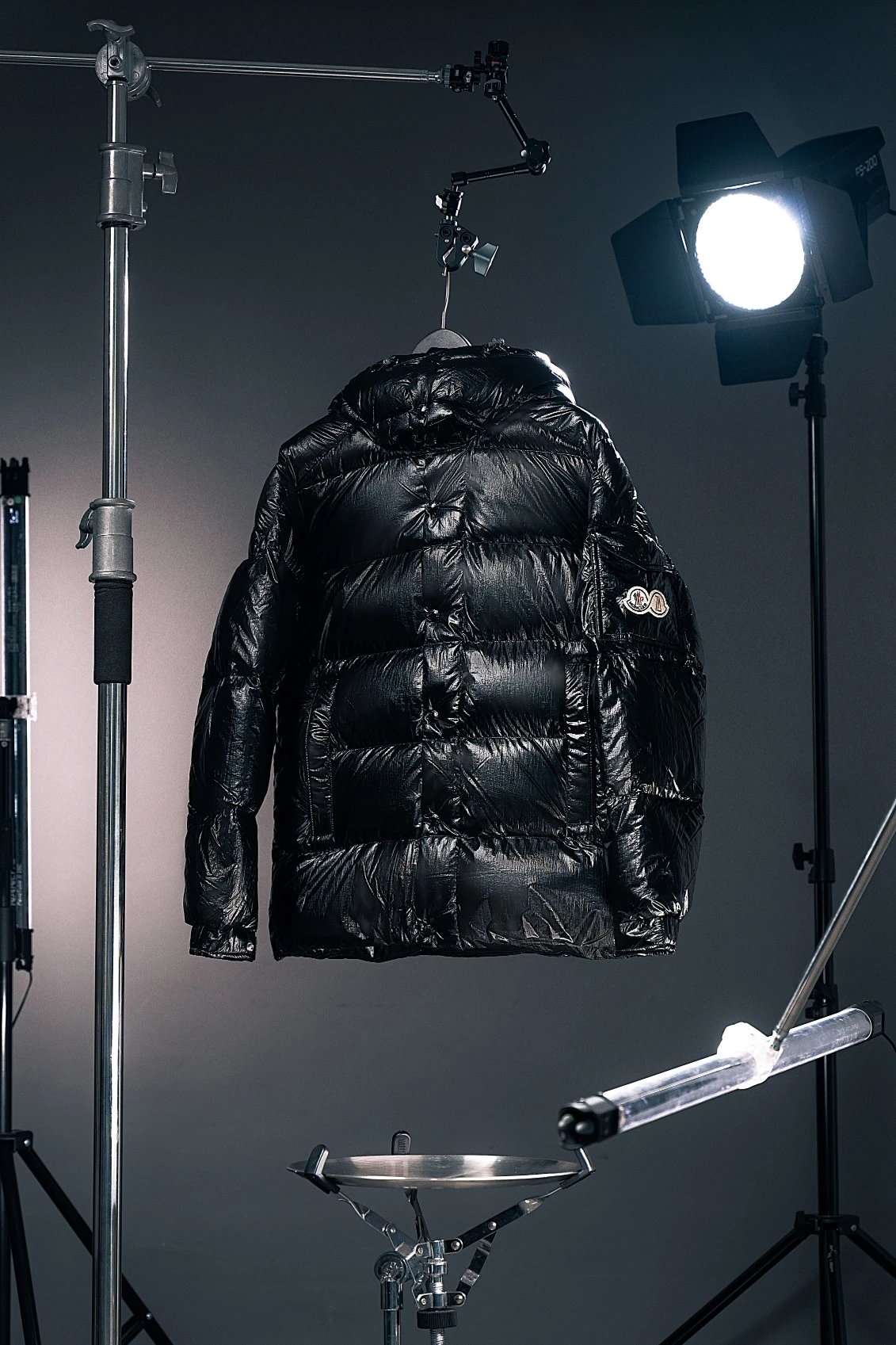 Moncler Down Jackets Maya 70 Anniversary hooded puffer jacket — black
