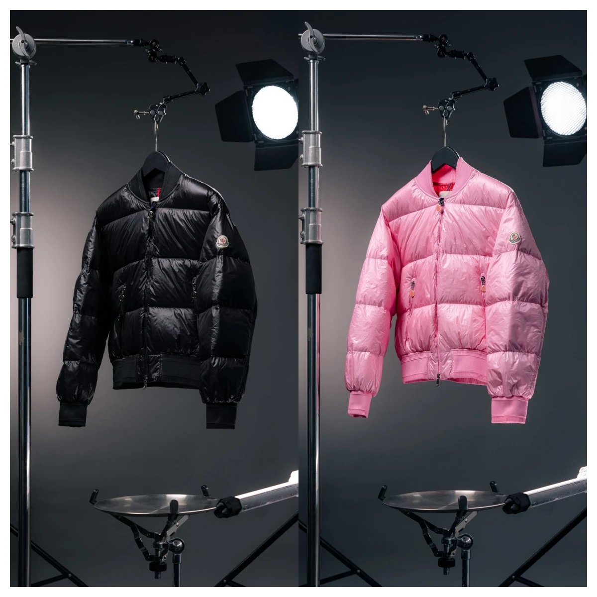 Moncler Down Jackets Short quilted bomber jacket with ribbed collar, cuffs and hem image 1