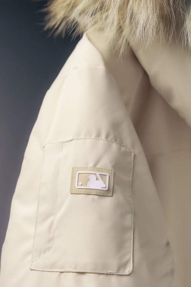 MLB Down Jackets Fur-Trim Hooded Parka with Embroidered Team Logos product detail image 12