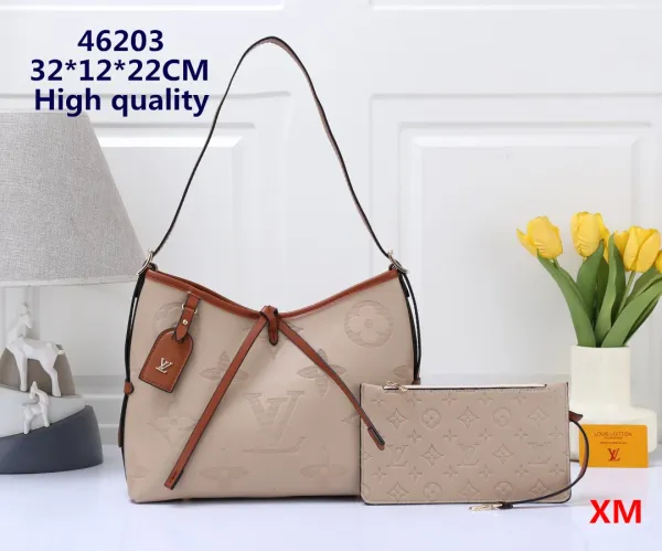 Louis Vuitton Monogram Empreinte Hobo Bag Beige Shoulder Bag - 1