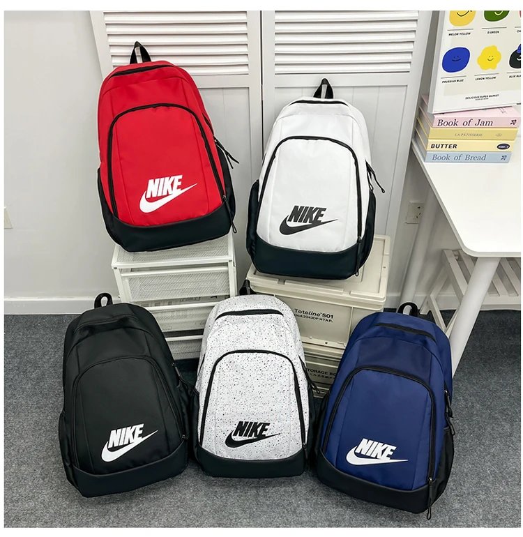 Nike One White Black Swoosh Backpack - 4