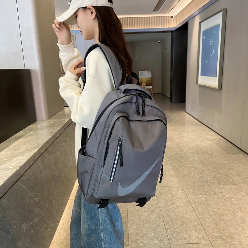 Nike One White Black Swoosh Backpack - 13