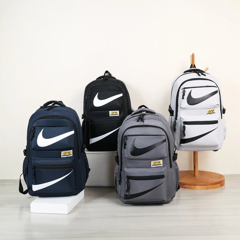 Nike One White Black Swoosh Backpack - 8