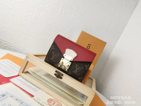 Louis Vuitton Monogram Pochette Métis Mini Wallet Red and Black Short Wallet - 1