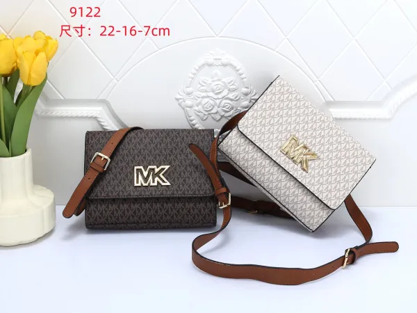 Michael Kors Mini Logo Crossbody Bag Beige and Brown - 6