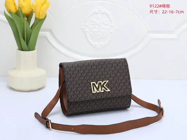 Michael Kors Mini Logo Crossbody Bag Beige and Brown - 13