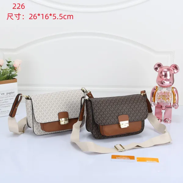 Michael Kors Mini Logo Crossbody Bag Beige and Brown - 4
