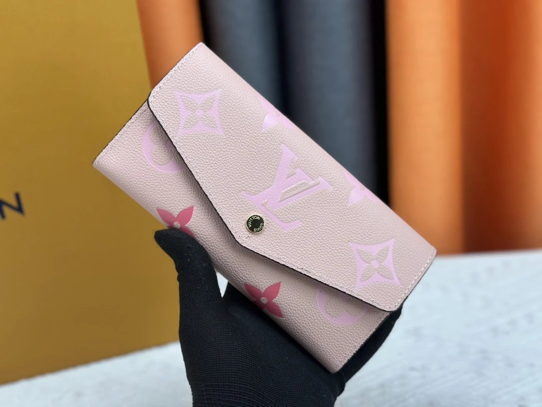Louis Vuitton Monogram Empreinte Long Wallet Black with Pale Yellow Print - 15