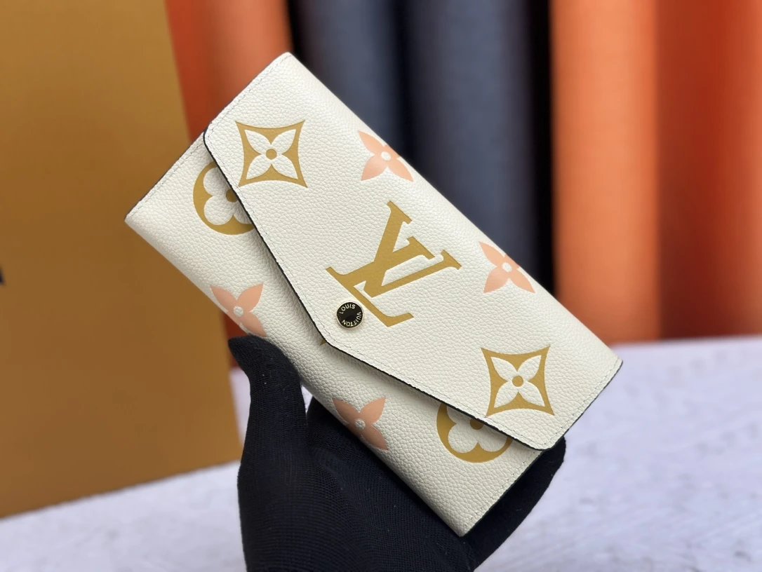Louis Vuitton Monogram Empreinte Long Wallet Black with Pale Yellow Print - 16