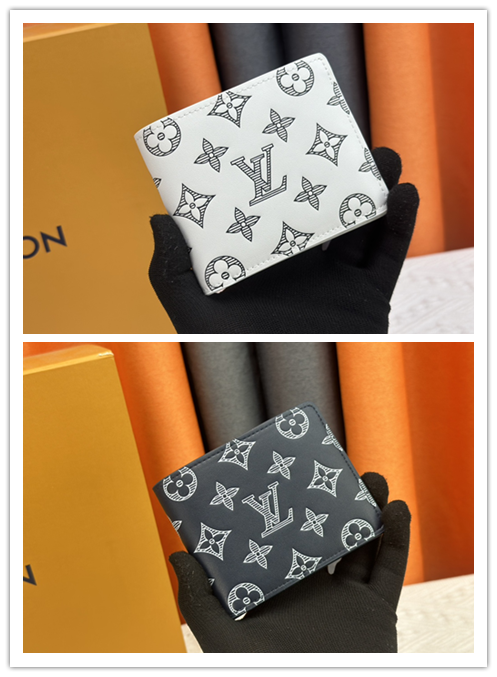 Louis Vuitton Monogram Empreinte Long Wallet Black with Pale Yellow Print - 3