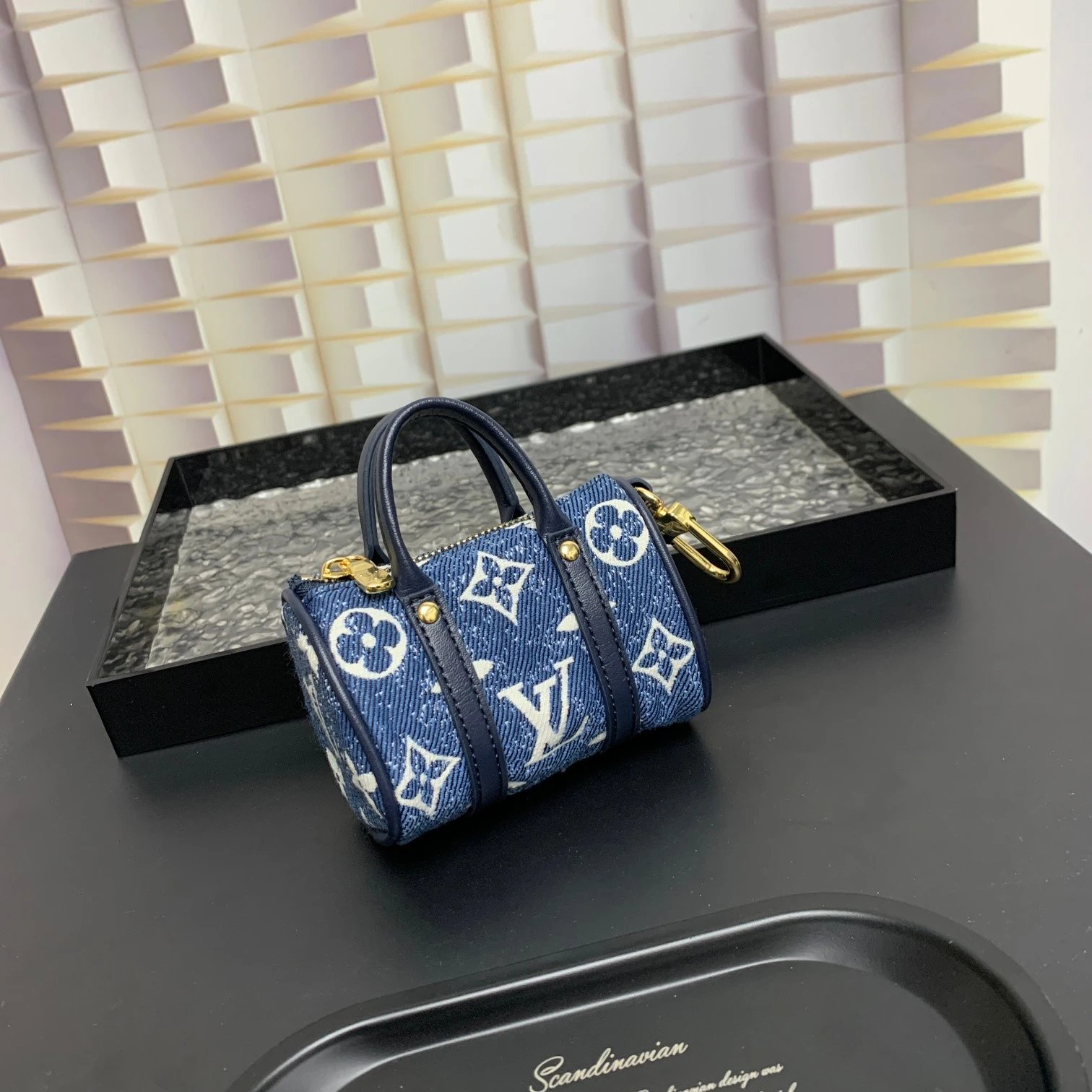 Louis Vuitton Monogram Keepall Mini Bag Charm Purple Clutches - 15