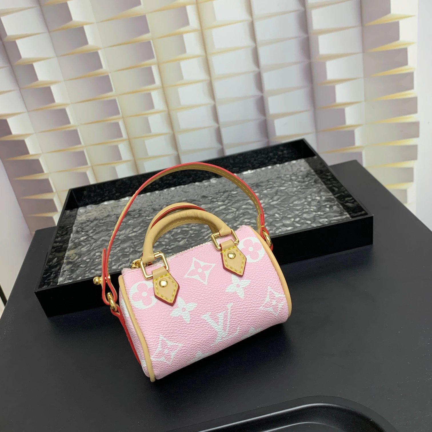 Louis Vuitton Monogram Keepall Mini Bag Charm Purple Clutches - 8