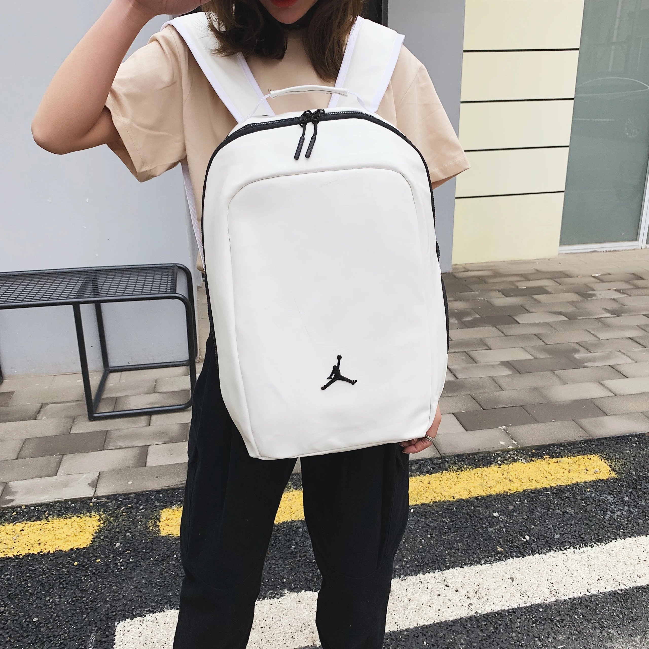 Air Jordan 23 Jersey Print Light Blue Casual Backpack - 6