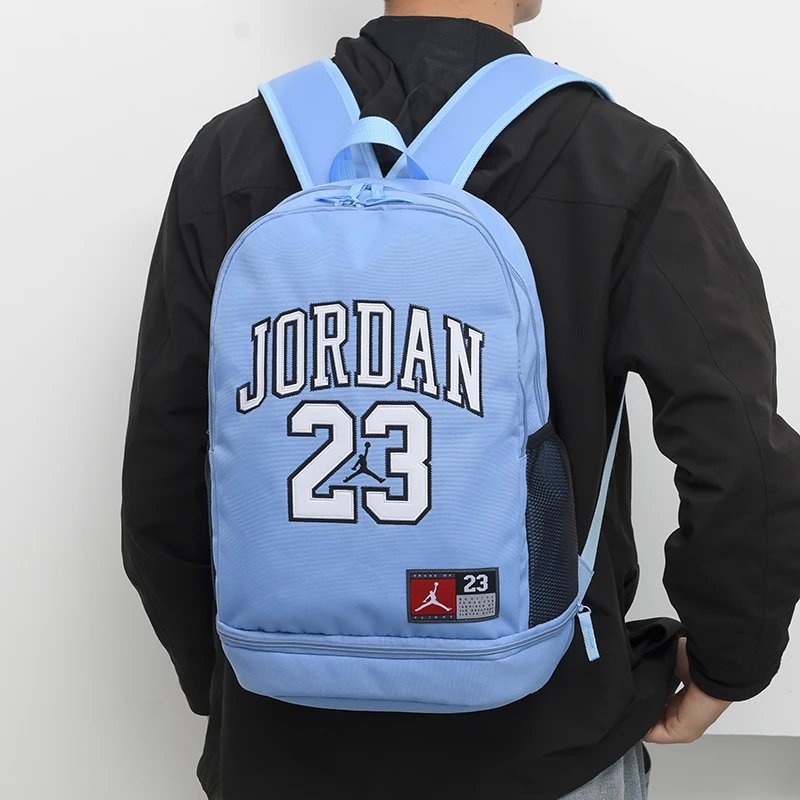 Air Jordan 23 Jersey Print Light Blue Casual Backpack - 9