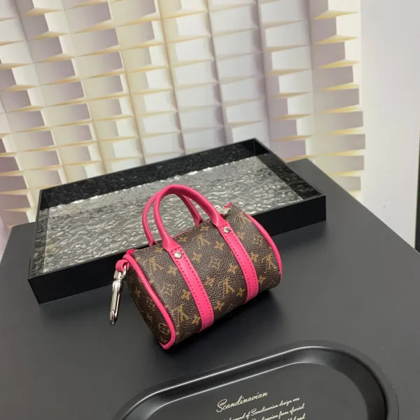 Louis Vuitton Mini Monogram Speedy Bag Charm Pink Clutches - 1