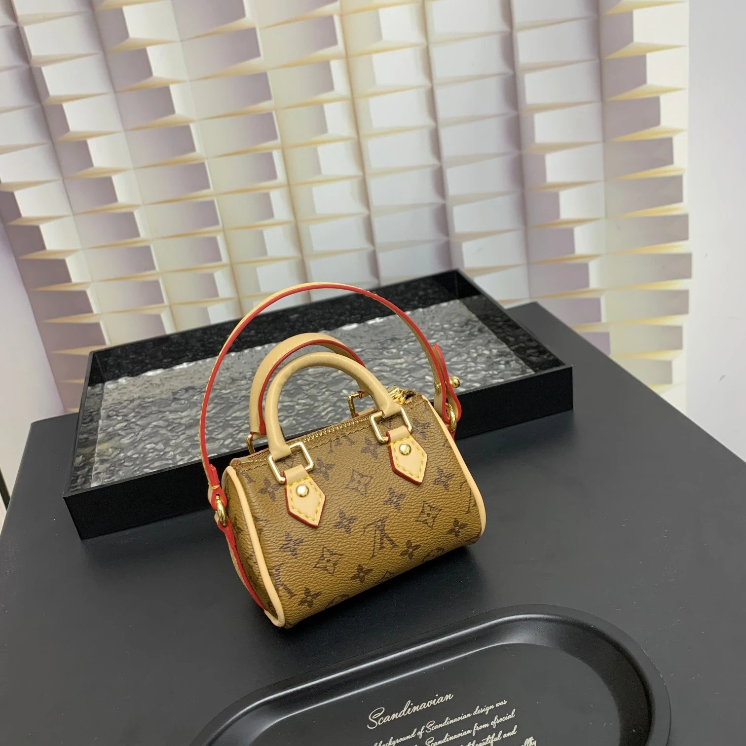Louis Vuitton Monogram Keepall Mini Bag Charm Purple Clutches - 5