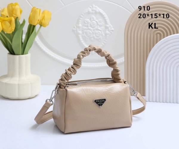 Prada Mini Boston Bag Beige Leather Handbag product listing in Litbuy spreadsheet finds
