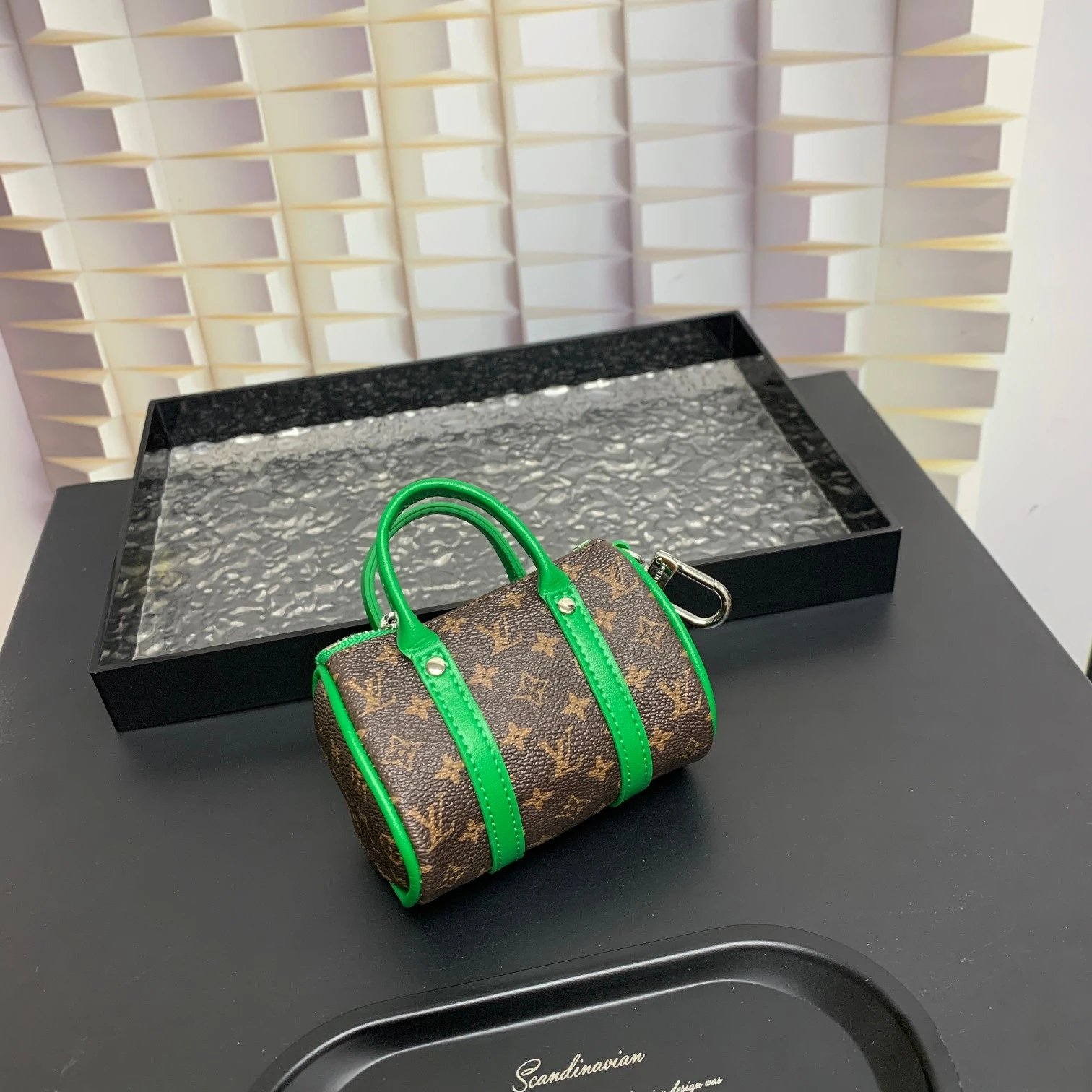 Louis Vuitton Monogram Keepall Mini Bag Charm Purple Clutches - 12