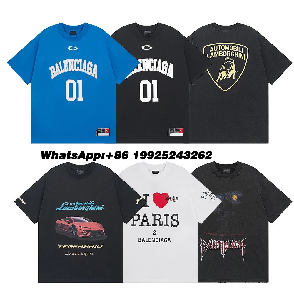 B High quality embroidered printed logo short sleeved T-shirt for both men and women