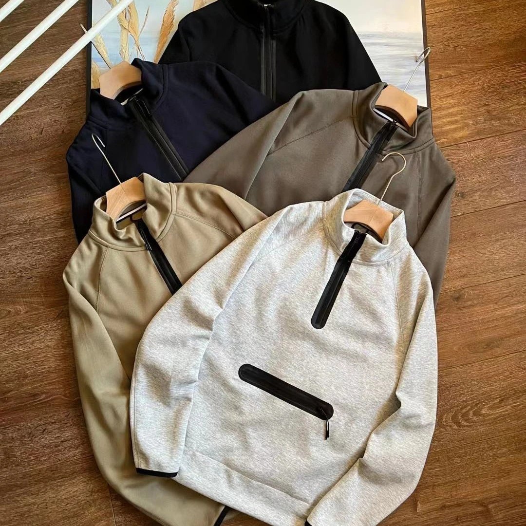 N-half zipper sweatshirt and pants set