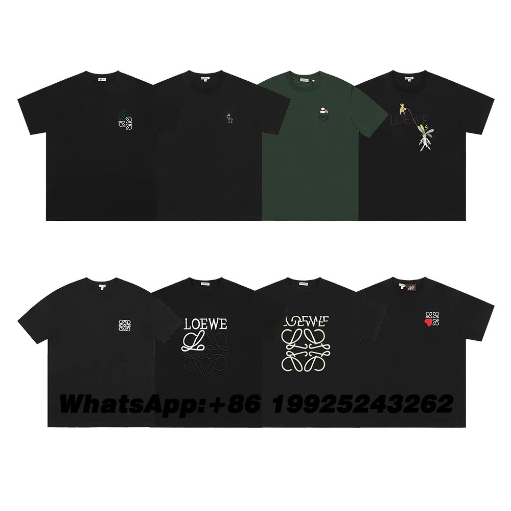L High quality embroidered printed short sleeved T-shirt