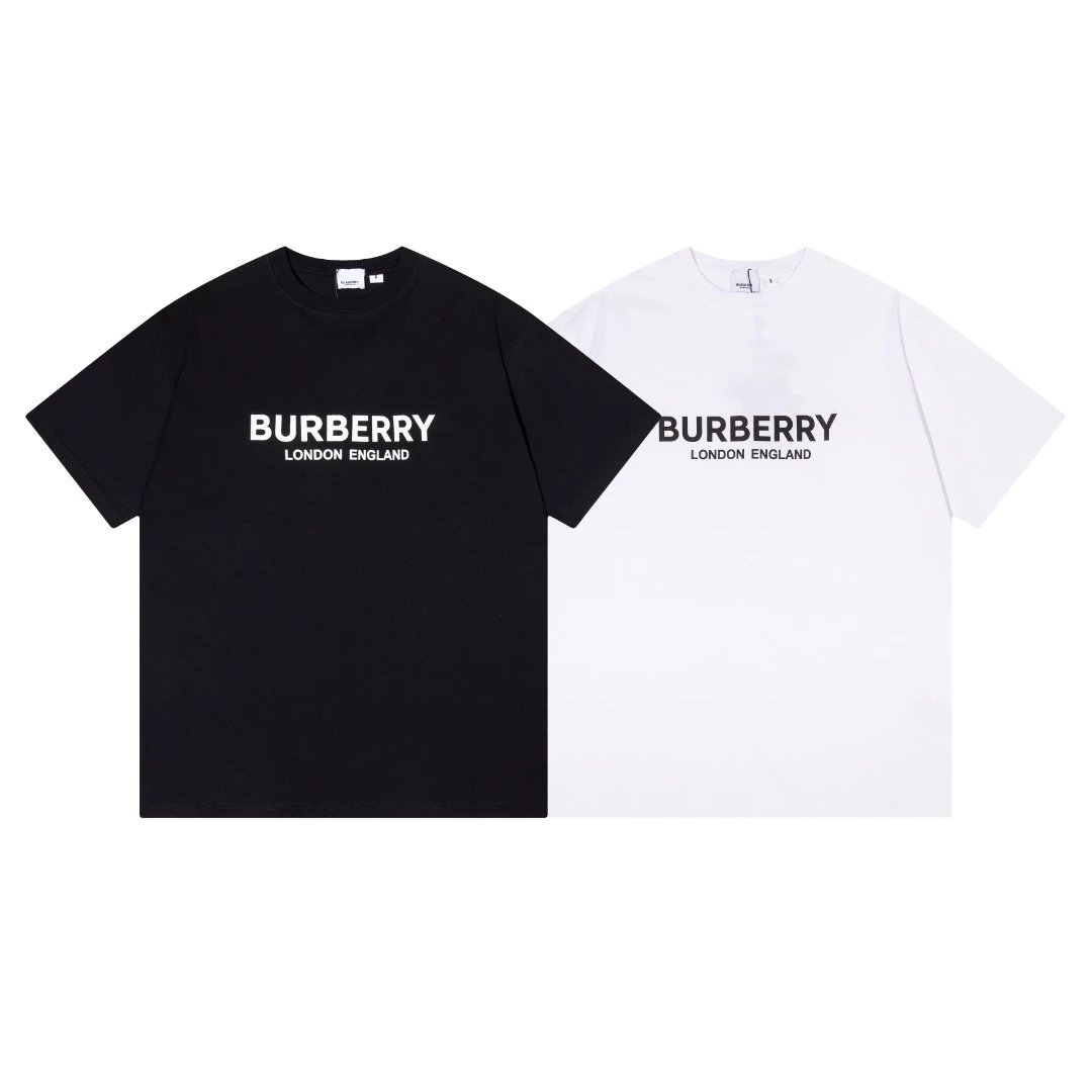 B London Limited Edition Letter Logo Cotton Short-Sleeve T-Shirt