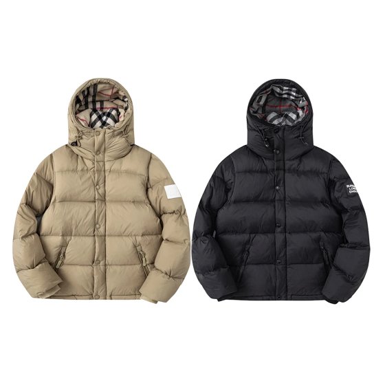 B hooded down jacket with detachable sleeves for both men and women