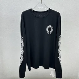 thumbnail for CHROME HEARTS 25SS New Flocked Horseshoe Flower Arm Waffle Long Sleeve