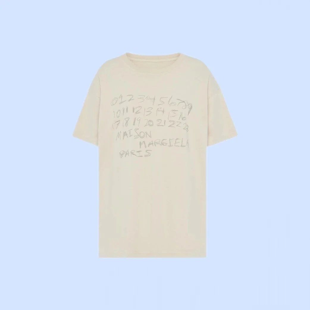Shark Made MALA Graffiti Letter & Number Print Short-Sleeve T-Shirt