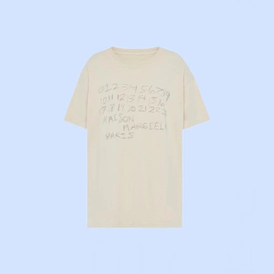 Shark Made MALA Graffiti Letter & Number Print Short-Sleeve T-Shirt