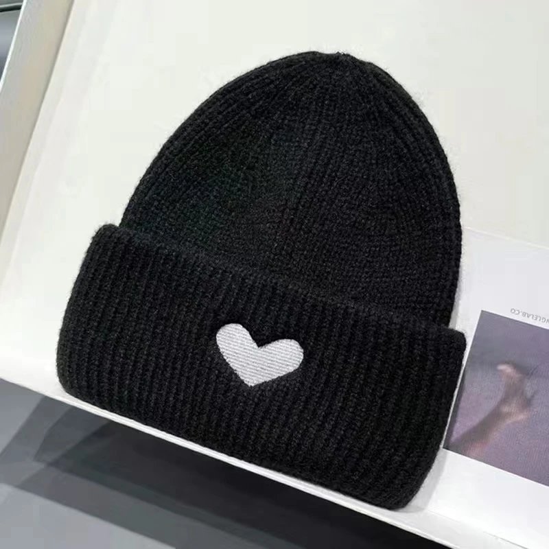 Black Embroidered Heart