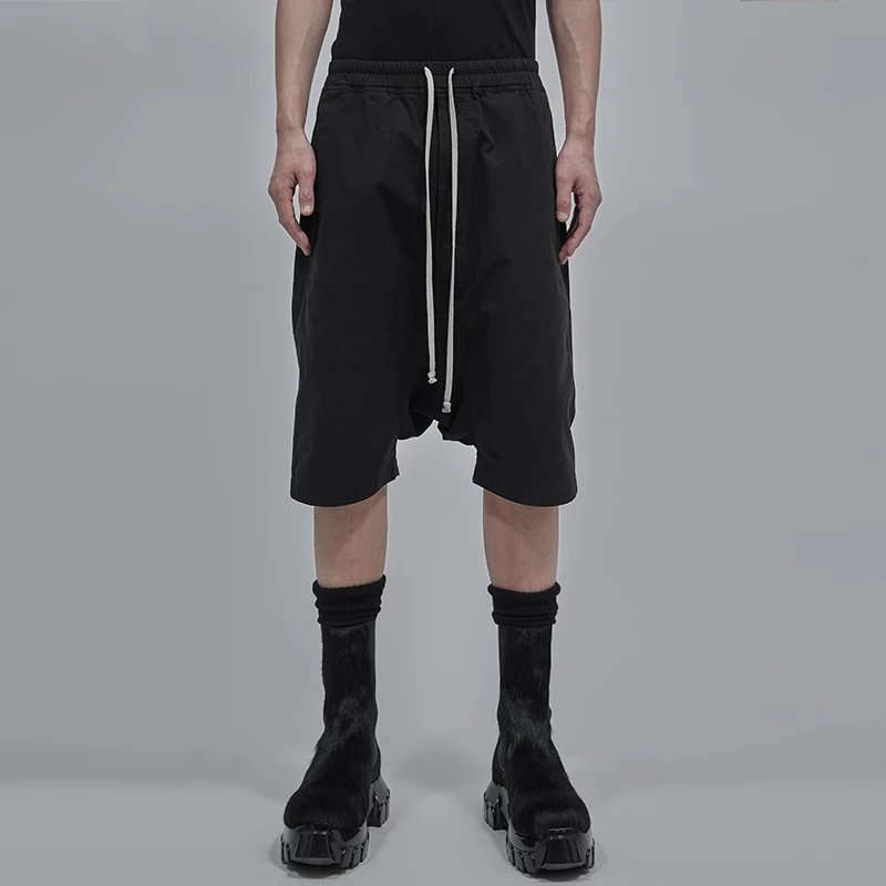 FHDX pink elephant dark RO style low crotch shorts with rivet decoration work pants casual shorts harem pants