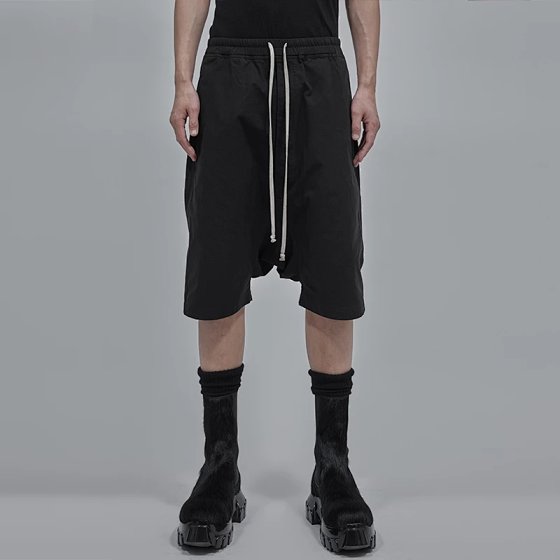 FHDX pink elephant dark RO style low crotch shorts with rivet decoration work pants casual shorts harem pants