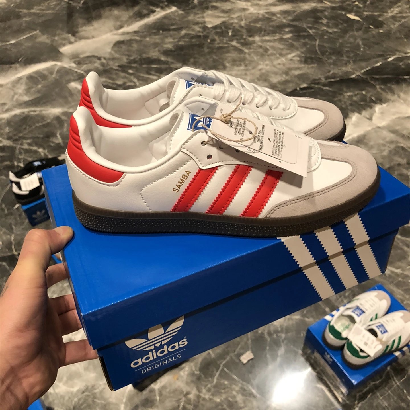 white red