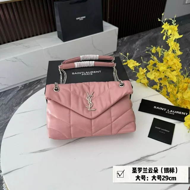 Saint Laurent Crossbody Bags Logo flap and chain-strap designs product detail image 26