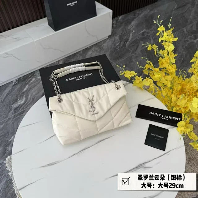 Saint Laurent Crossbody Bags Logo flap and chain-strap designs product detail image 28