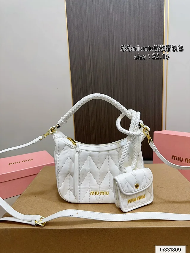 Miu Handbags Logo-Embossed Zip-Top Handbag product detail image 28