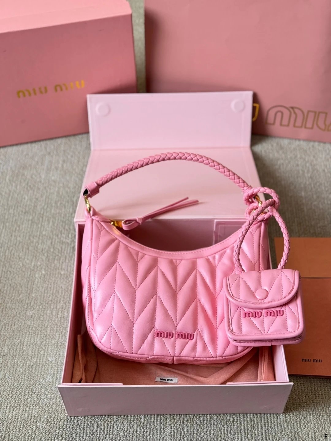 Miu Miu Bowler Bag Brown Leather Handbag - 34