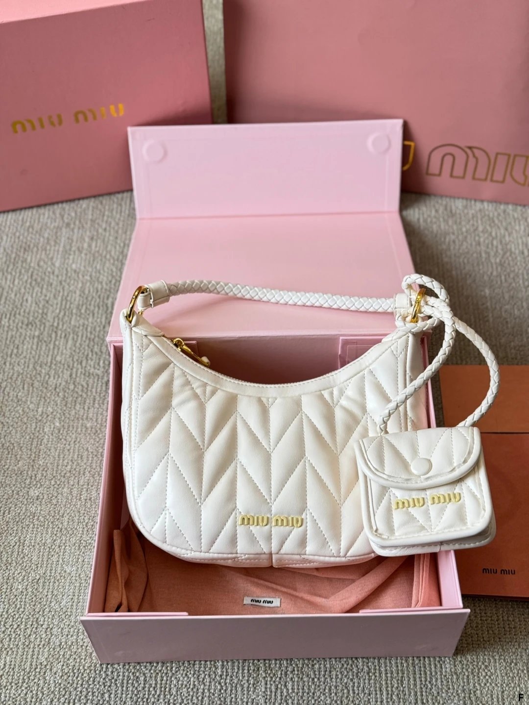 Miu Miu Bowler Bag Brown Leather Handbag - 32