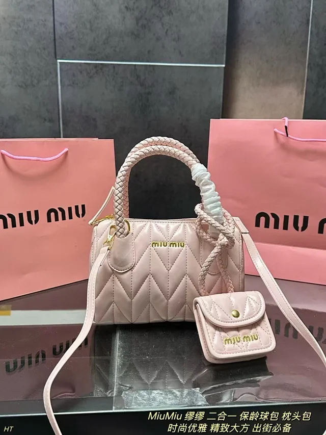 Miu Handbags Logo-Embossed Zip-Top Handbag product detail image 22