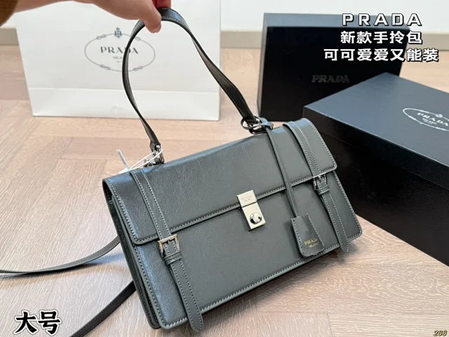 Prada Crossbody Bags Triangle-shaped bag with detachable zip pouch product detail image 33
