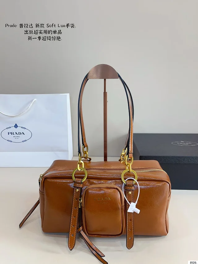 Prada Crossbody Bags Triangle-shaped bag with detachable zip pouch product detail image 30